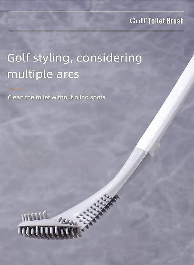 PAGHADI Golf Silicon Toilet Brush with Slim No-Slip Long Handle, Flex Toilet Brush Anti-drip Set, 360 Deep Golf Head Brush Toilet Bowl, Golf Toilet Brushes for Bathroom Cleaning Brush (1 Pcs) - Image 2